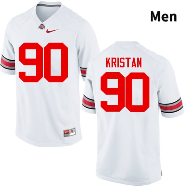 Men's Ohio State Buckeyes #90 Bryan Kristan White Game College Stitched Football Jersey 23XW043CE